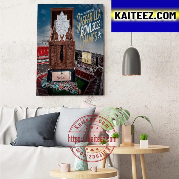 Wake Forest Football Are 2022 Gasparilla Bowl Champs Art Decor Poster Canvas