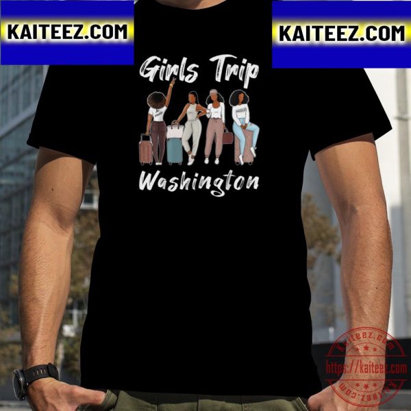 Washington Girls Trip 2023 Funny Best Friends Summer Holiday Vintage T-Shirt