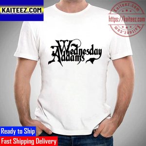 Wednesday Addams Netflix Typographic Logo Vintage T-Shirt