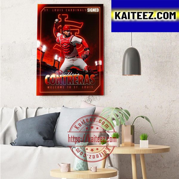 Willson Contreras Welcome To St Louis Cardinals MLB Art Decor Poster Canvas