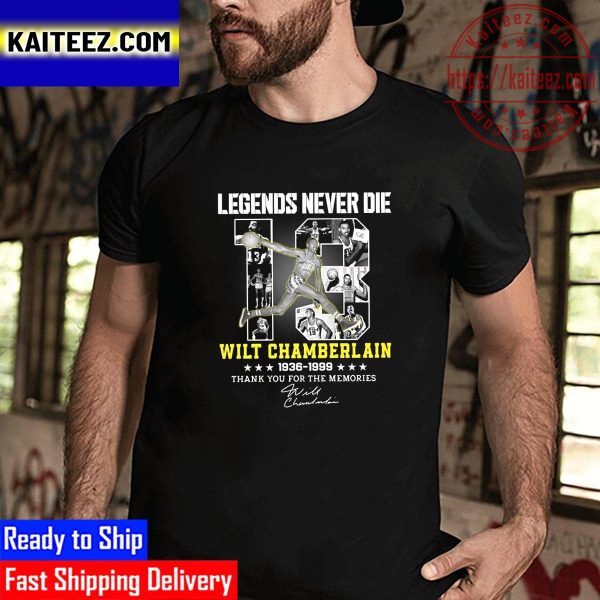 Wilt Chamberlain Basketball Legend Signature Vintage Retro 80s 90s Vintage T-Shirt