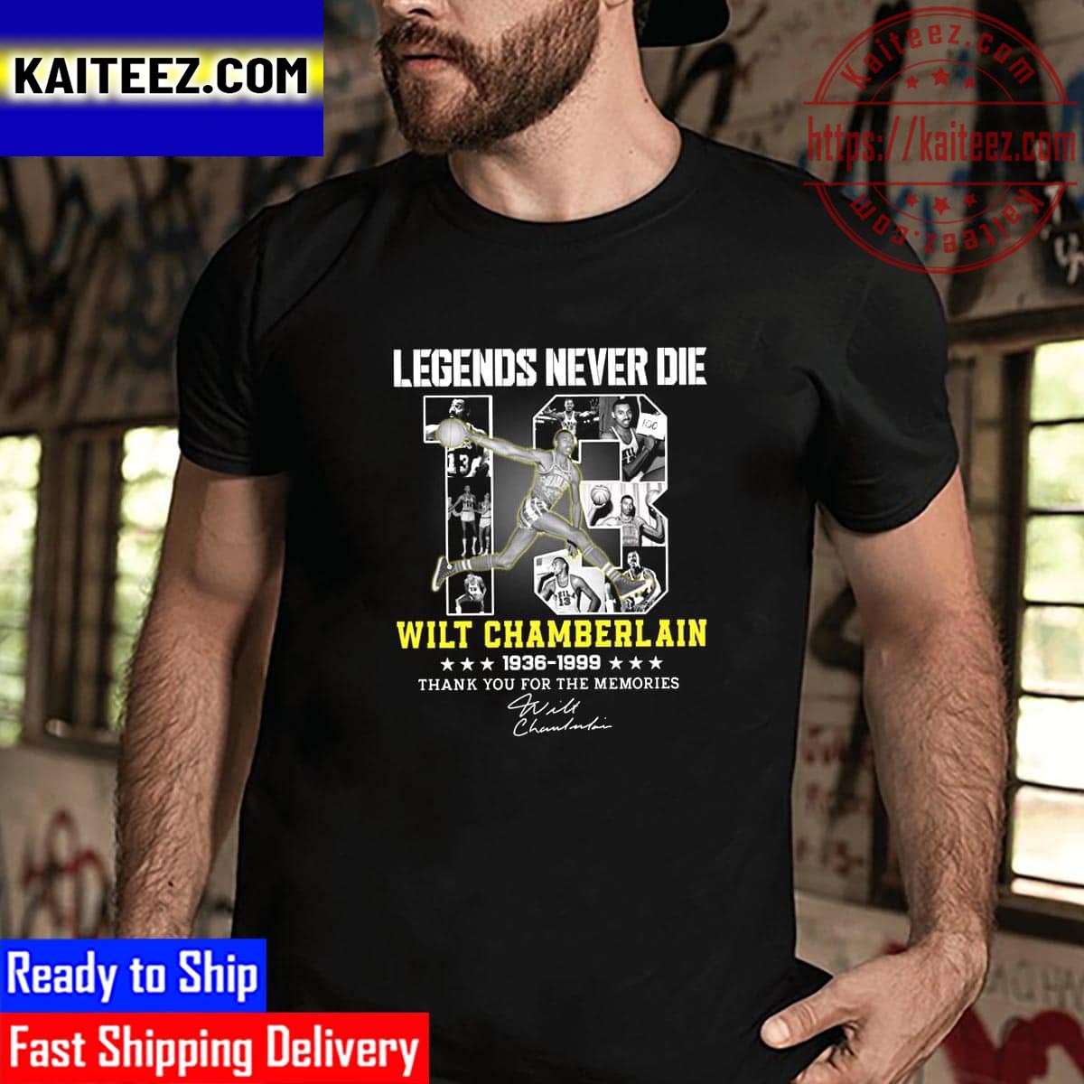 Wilt Chamberlain Retro Vintage Card Los Angeles Basketball T Shirt