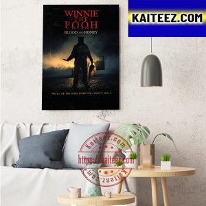 Winnie The Pooh Blood And Honey Art Decor Poster Canvas