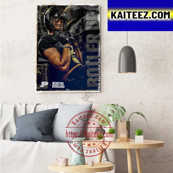 Winston Berglund x Purdue Football The Future Is Now Art Decor Poster Canvas