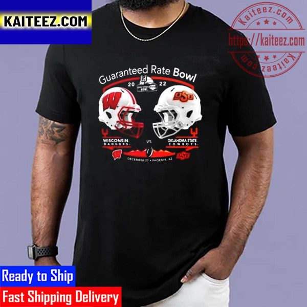 Wisconsin Vs OSU Guaranteed Rate Bowl 2022 Matchup Vintage T-Shirt