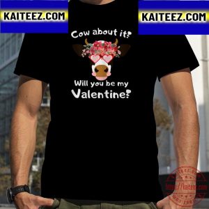Womens Cow Valentine Funny Cow Valentines Day Vintage T-Shirt