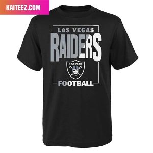 Youth Las Vegas Raiders Black Coin Toss Fan Gifts T-Shirt