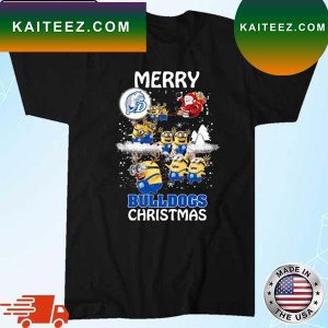 anta Claus With Sleigh Minion Drake Bulldogs Christmas T-shirt