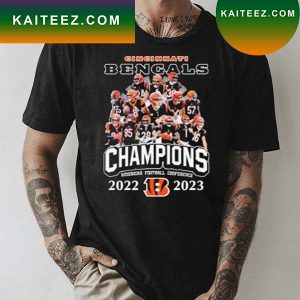 2022-2023 AFC Champions Cincinnati Bengals team T-shirt