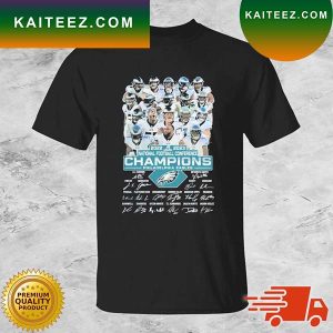 2022-2023 National Football Conference Champions Philadelphia Eagles Signatures T-shirt