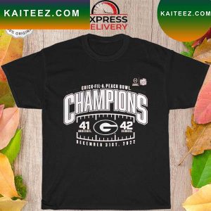 2022 peach Bowl Champions Georgia bulldogs 41 42 T-shirt