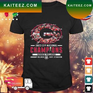 2023 CFP National Champions Georgia Bulldogs Signatures T-shirt