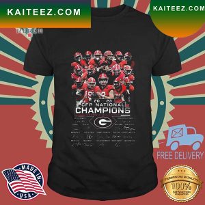 2023 CFP National Champions Georgia Bulldogs Signatures T-shirt