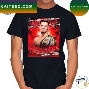 2023 WWE Austin Theory united states champion and still T-shirt