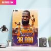 Los Angeles Lakers LeBron James Is Second Player In NBA History To Hit 38K Points Home Decorations Canvas-Poster