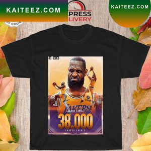 38k and counting for king james Lebron James has 38k career points T-shirt