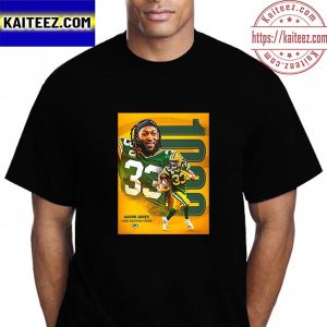 Aaron Jones 1000 Rushing Yards In Career With Green Bay Packers NFL Vintage T-Shirt