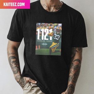 Aaron Jones Green Bay Packers Career High 1121 Rushing Yards Style T-Shirt