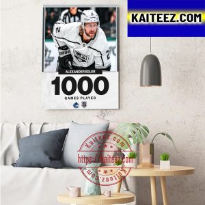Alexander Edler 1000 NHL Games For Vancouver Canucks And Los Angeles Kings Art Decor Poster Canvas