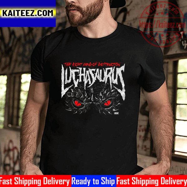 All Elite Wrestling Luchasaurus The Right Hand Of Destruction Vintage T-Shirt