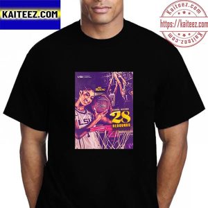 Angel Reese School Record 28 Rebounds With LSU Womens Basketball Vintage T-Shirt