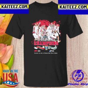 Arkansas Razorbacks 2022 Autozone Liberty Bowl Champions Vintage T-Shirt