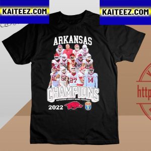 Arkansas Razorbacks 2022 Champions Autozone Liberty Bowl Football Vintage T-Shirt