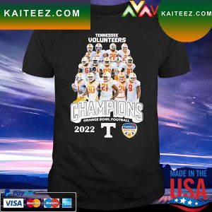 Awesome Tennessee Volunteers football 2022 Champions Orange Bowl football T-shirt