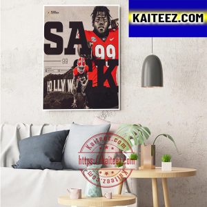 Bear ALexander Sack Georgia Football In National Championship Art Decor Poster Canvas