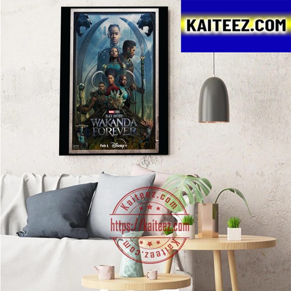 Black Panther Wakanda Forever Of Marvel Studios Art Decor Poster Canvas