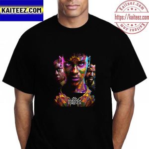 Black Panther Wakanda Forever With Shuri Okoye MBaku Of Marvel Studios Vintage T-Shirt