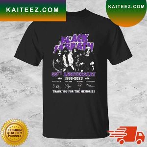 Black Sabbath-55th Anniversary 1968-2023 Thank You For The Memories T-Shirt