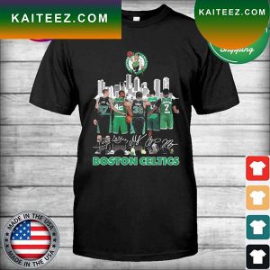 Boston Celtics City Daniel Theis Al Horford Marcus Smart Jayson Tatum and Jaylen Brown signatures T-shirt
