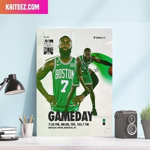 Boston Celtics Tonight At Brooklyn Nets Gameday Home Decorations Poster-Canvas