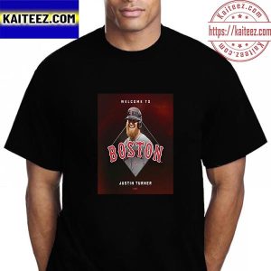 Boston Red Sox Signed INF Justin Turner Vintage T-shirt