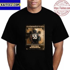 Bryce Ganious Committed Wake Forest Demon Deacons Football Vintage T-shirt