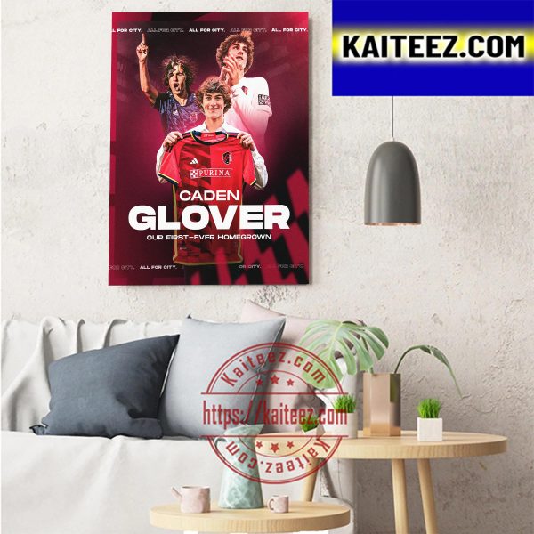 Caden Glover Our First Ever Homegrown With St Louis CITY SC Art Decor Poster Canvas