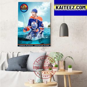 Captain Edmonton Oilers Connor McDavid Is 2023 NHL All Star Art Decor Poster Canvas