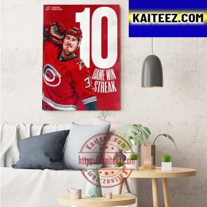 Carolina Hurricanes 10 Game Win Streak In NHL Art Decor Poster Canvas