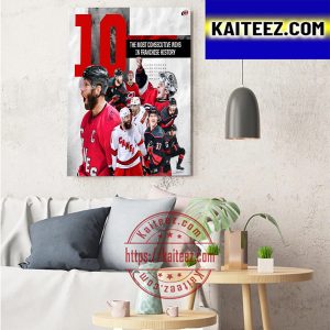 Carolina Hurricanes 10 The Most Consecutive Wins In Franchise History Art Decor Poster Canvas