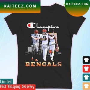 Champion Cincinnati Bengals Chase Burrow and Mixon signatures T-shirt