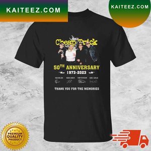 Cheap Trick 50th Anniversary 1973-2023 Thank You For The Memories Signatures T-shirt