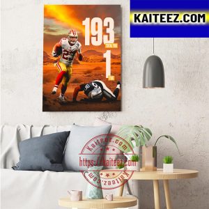 Christian McCaffrey 193 Total Yds And 1 TDs With San Francisco 49ers Art Decor Poster Canvas