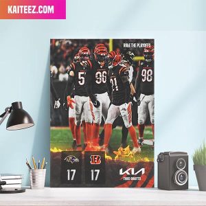 Cincinnati Bengals Heading In To 4th Defeat Baltimore Ravens Home Decorations Canvas-Poster