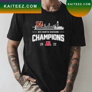 Cincinnati Bengals Team Skyline 2022 AFC North Division Champions T-shirt