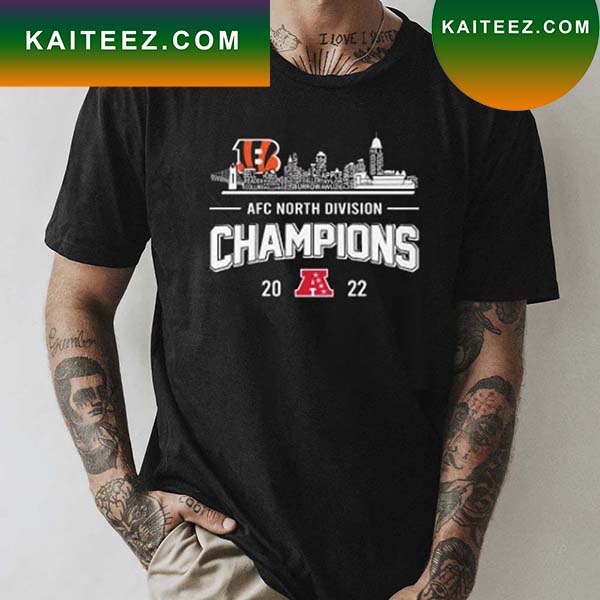 Cincinnati Bengals City Skyline 2022 AFC North Division Champions shirt,  hoodie, sweater, long sleeve and tank top