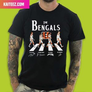 Cincinnati Bengals The Bengals Road Football Team Tyler Boyd x Ja’marr Chase x Joe Mixon x  Joe Burrow Signatures Style T-Shirt