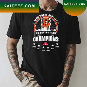 Cincinnati Bengals skyline AFC North DIvision Champions 2005-2022 T-shirt