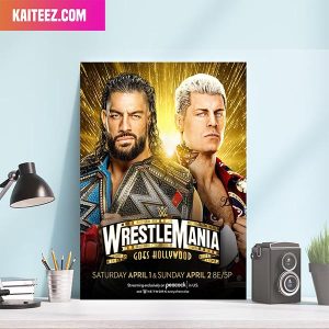 Cody Rhodes x Roman Reigns WWE Wrestle Mania Head Of The Table Reign Supreme Home Decor Poster-Canvas
