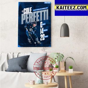 Cole Perfetti 2020 10th Overall Pick Winnipeg Jets NHL Art Decor Poster Canvas